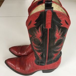 Men's 40 year-old genuine lizard Dan Post boots